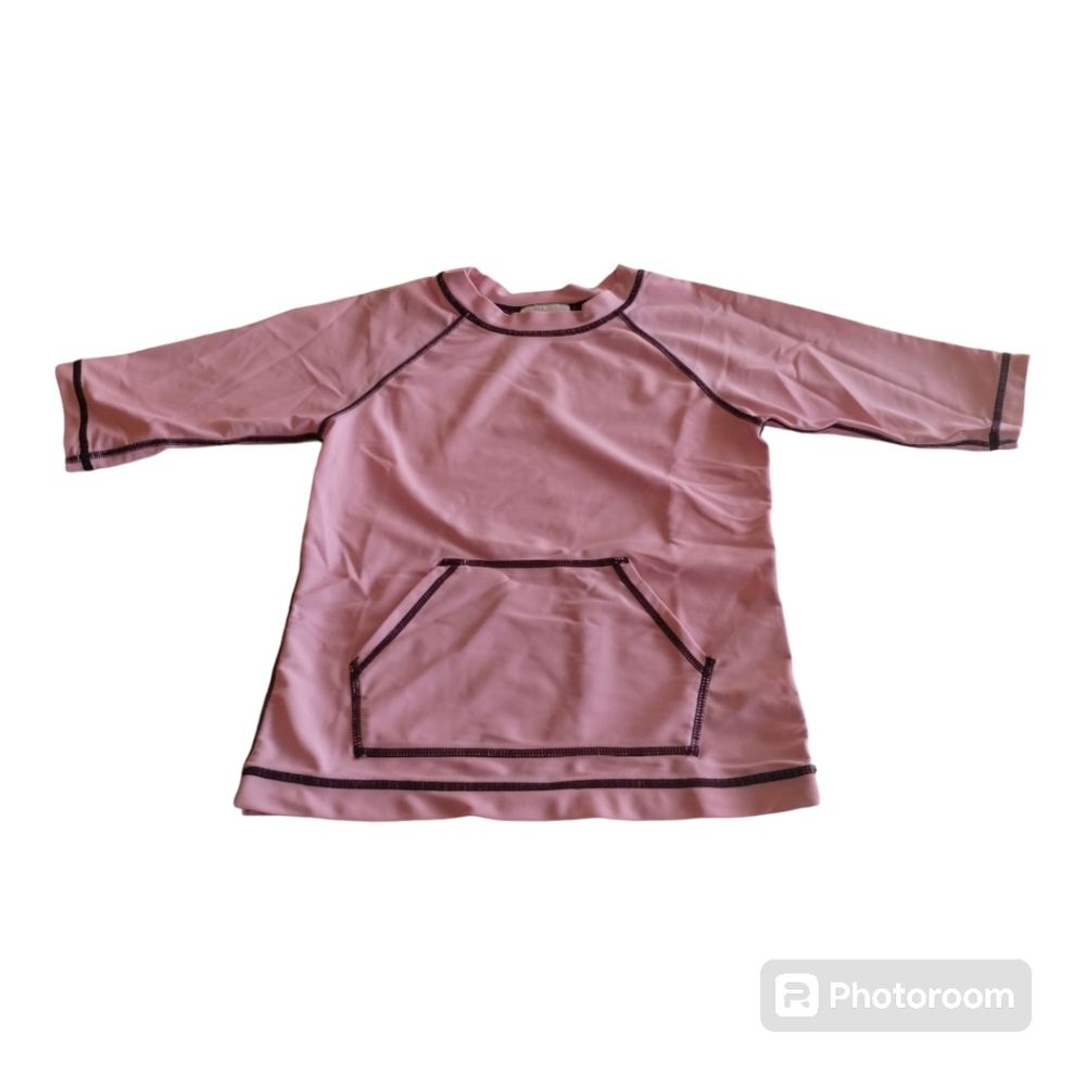 Hanna Andersson Little Girls Swim Sunblock Rash Guard Shirt Size 130 Pink